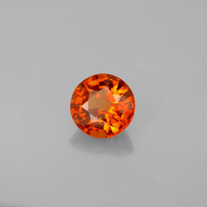 Granato spessartite naturale arancione da 0,82 ct, taglio rotondo, VVS-VS