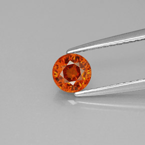 Granato spessartite naturale arancione da 0,73 ct, taglio rotondo, VVS