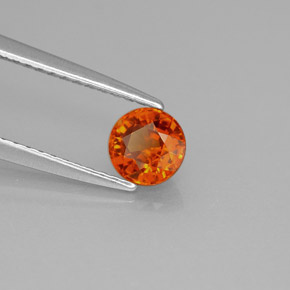 Granato spessartite naturale arancione da 0,73 ct, taglio rotondo, VVS
