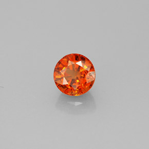 Granato spessartite naturale arancione da 0,89 ct, taglio rotondo, VS