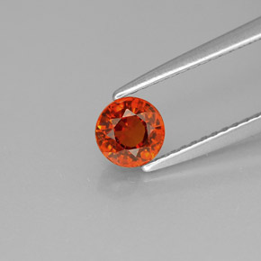 Granato spessartite naturale arancione da 0,79 ct, taglio rotondo, VVS-VS