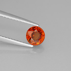 Granato spessartite naturale arancione da 0,79 ct, taglio rotondo, VVS-VS