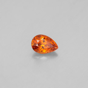 Granato spessartite naturale arancione da 0,58 ct, taglio a pera, VVS-VS