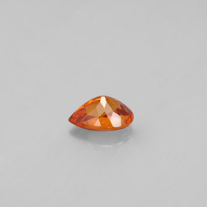 Granato spessartite naturale arancione da 0,58 ct, taglio a pera, VVS-VS