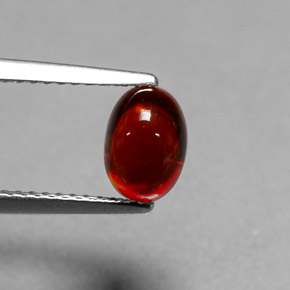 Granato spessartite Arancio rosso naturale da 1.87 ct, Taglio ovale, Traslucido