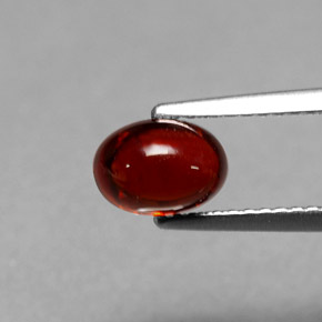 Granato spessartite Arancio rosso naturale da 1.87 ct, Taglio ovale, Traslucido