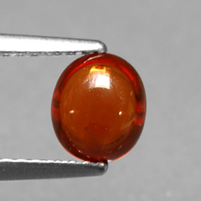 Granato spessartite naturale arancione da 1,22 ct, taglio ovale, traslucido