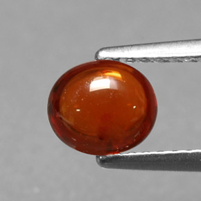 Granato spessartite naturale arancione da 1,22 ct, taglio ovale, traslucido