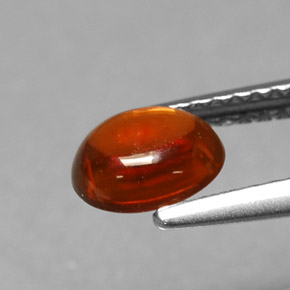 Granato spessartite naturale arancione da 1,22 ct, taglio ovale, traslucido