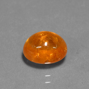Granato spessartite naturale arancione da 3,69 ct, taglio ovale, traslucido