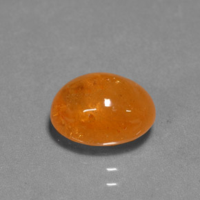 Granato spessartite naturale arancione da 3,94 ct, taglio ovale, traslucido