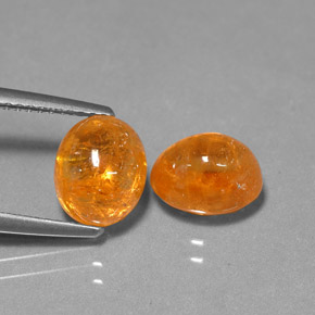 Granato spessartite naturale arancione da  ct, taglio ovale, traslucido