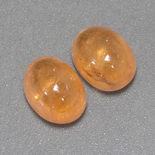 Granato spessartite naturale arancione da 5,11 ct, taglio ovale, trasparente