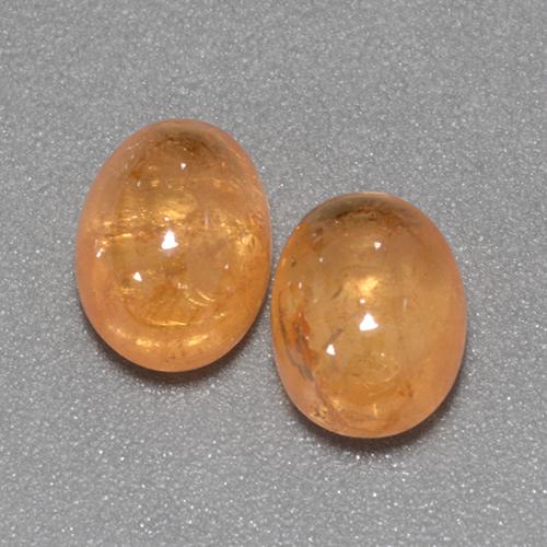 Granato spessartite naturale arancione da 5,11 ct, taglio ovale, trasparente