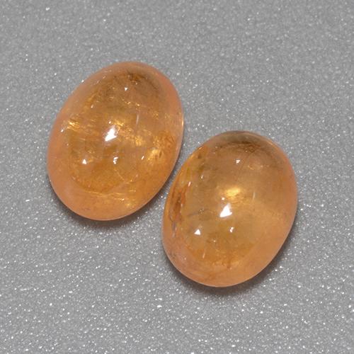 Granato spessartite naturale arancione da 5,11 ct, taglio ovale, trasparente