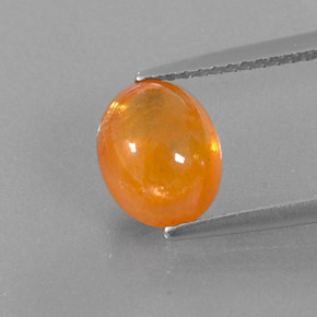 Granato spessartite naturale arancione da 3,18 ct, trasparente, trasparente/traslucido