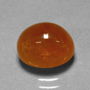 Granato spessartite naturale arancione da 4,46 ct, taglio ovale, traslucido