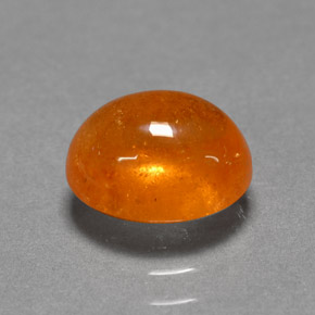 Granato spessartite naturale arancione da 3,06 ct, taglio ovale, traslucido