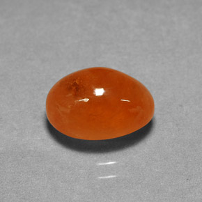 Granato spessartite naturale arancione da 4,74 ct, taglio ovale, traslucido