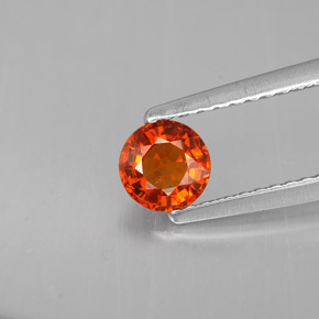 Granato spessartite naturale arancione da 0,64 ct, taglio rotondo, VS