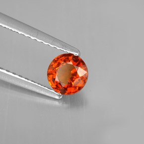 Granato spessartite naturale arancione da 0,64 ct, taglio rotondo, VS