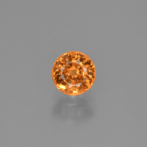 Granato spessartite naturale arancione da 0,67 ct, taglio rotondo, SI