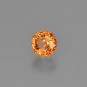 Granato spessartite naturale arancione da 0,67 ct, taglio rotondo, SI