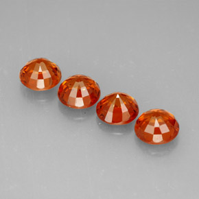 Granato spessartite naturale arancione da  ct, taglio rotondo, VS