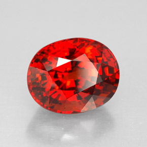 Granato spessartite naturale rosso da 3,18 ct, taglio ovale, VVS-VS