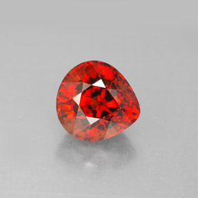 Granato spessartite naturale arancione da 3,32 ct, taglio a pera, VVS-VS