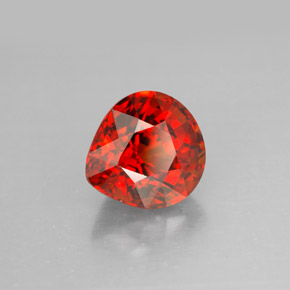 Granato spessartite naturale arancione da 3,32 ct, taglio a pera, VVS-VS