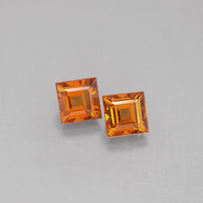Granato spessartite naturale arancione da  ct, quadrato, VS