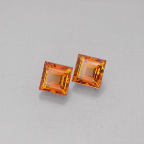 Granato spessartite naturale arancione da  ct, quadrato, VS