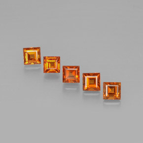 Granato spessartite naturale arancione da  ct, quadrato, VS