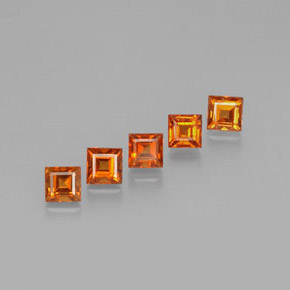 Granato spessartite naturale arancione da  ct, quadrato, VS