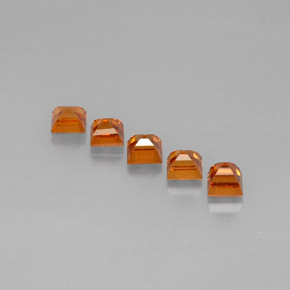Granato spessartite naturale arancione da  ct, quadrato, VS