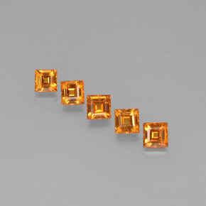 Granato spessartite naturale arancione da  ct, quadrato, VS