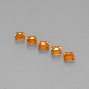 Granato spessartite naturale arancione da  ct, quadrato, VS