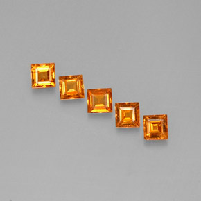 Granato spessartite naturale arancione da  ct, quadrato, VS