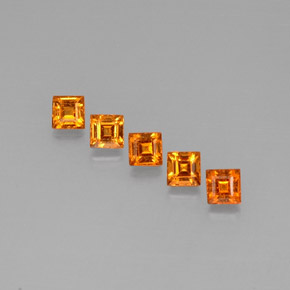 Granato spessartite naturale arancione da  ct, quadrato, VS
