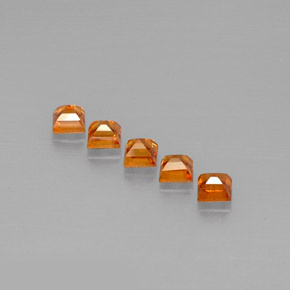 Granato spessartite naturale arancione da  ct, quadrato, VS
