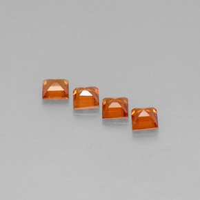 Granato spessartite naturale arancione da  ct, quadrato, VS