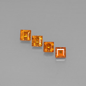 Granato spessartite naturale arancione da  ct, quadrato, VS
