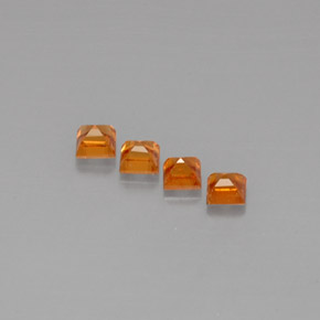 Granato spessartite naturale arancione da  ct, quadrato, VS