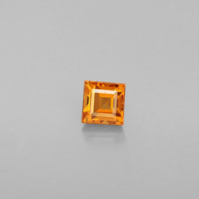 Granato spessartite naturale arancione da 0,33 ct, quadrato, VS