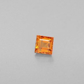 Granato spessartite naturale arancione da 0,33 ct, quadrato, VS