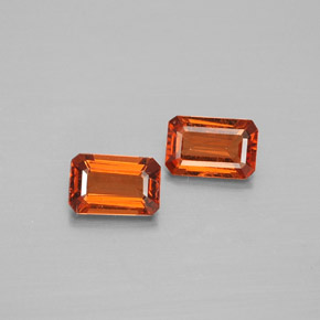 Granato spessartite naturale arancione da  ct, taglio smeraldo, VS-SI