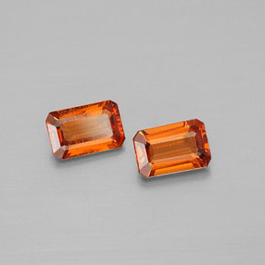 Granato spessartite naturale arancione da  ct, taglio smeraldo, VS-SI