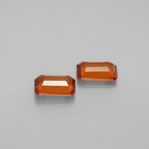 Granato spessartite naturale arancione da  ct, taglio smeraldo, VS-SI