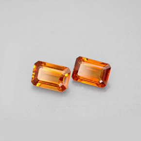 Granato spessartite naturale arancione da  ct, taglio smeraldo, VS